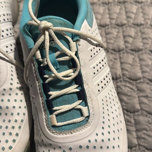 Adidas Adipure Sport Women’s Golf Shoes in White, Blue, & Gray Size 7.5 - Picture 5 of 8
